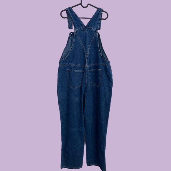 vintage 90s denim plus size preppy western jean overalls - Picture 3 of 8